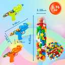 Candy Water Gun, 2-in-1 Water Squirt Blaster with Star Hard Candy Storage, 3 Counts