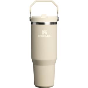 STANLEY IceFlow 2.0 Flip Straw Tumbler with Handle 30 oz | Twist On Lid and Flip Up Straw | Leak Resistant Water Bottle | Insulated Stainless Steel | BPA-Free | Exclusive Toasted Almond