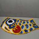 Cute Fish Bath Mat For Bathroom, Japanese Koi Flag Soft Water Absorbent, Non-Slip, Machine Washable (Blue)