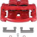 SCITOO 18-B4728 Disc Brake Caliper Assembly with Bracket Red Fit For Cadillac 2002-2006,For Chevrolet 1999-2013,For GMC 1999-2013,For Hummer 2003-2009