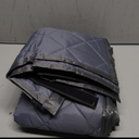 Magnetic Thermal Insulated Door Curtain Temporary Magnetic Screen Door Fits Door Size 36"X82" Thicker Layered Fabric Self Closing Curtains with Thicken Cotton for Winter Back/Front Doors (Gray)