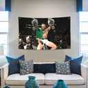 Conor McGregor Boxing Flag Funny Poster Durable Man Cave Wall Flag with Brass Grommets 3x5 Feet Tapestry for College Dorm Room Decor,Outdoor,Bedroom, Parties gifts, travel, filming,events,festivals..