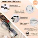 MARE AZZURO Thick Reading Glasses Women Stylish Square Readers 1.0 1.25 1.5 1.75 2.0 2.25 2.5 2.75 3.0 3.5 4.0 5.0 6.0 (Black+clear)