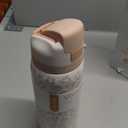 Leopard Print Insulated Stainless Steel Water Bottle with Straw for Sports and Travel, 32oz, Gifts for Women Girls Friends Teens Birthday Christmas (Beige)