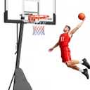 VEVOR Basketball Hoop, Basketball Hoop 44 48 50 54 Inchs PC Backboard, 4.4-10FT Height Adjustable, Basketball Portable Hoop& Goal, Indoor/Outdoor Classic Basketball Court, Teen Adult School Park