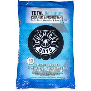 Chemical Guys PMWSPI22050 Total Interior Cleaner & Protectant Wipes, Safe for Cars, Trucks, SUVs, Jeeps, Motorcycles, RVs & More (50 Ct)