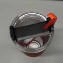 40 oz Tumbler with Handle and Flip Straw Lid, Vacuum Insulated Leak Proof Double Walled Stainless Steel Glitter Travel Mug Tumblers, Maintains Cold Ice and Heat for Hours(Red)