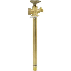 10 Inch Anti-Siphon Frost Free Sillcock Valve Multiturn 1/2 Inch NPT, 3/4 Inch Hose Bibb, Brass Body,Brass Valve 10 inch Length (10 Inch)