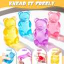 2 x Bear Squishy Toy, Slow Rising Stress Relief Sugar Squeeze Toys for Kids & Adults, High Density Sensory Stress Balls, Stocking Stuffers, Birthday Party Favors, Anxiety Relief Toys for Boys Girls (Blue)
