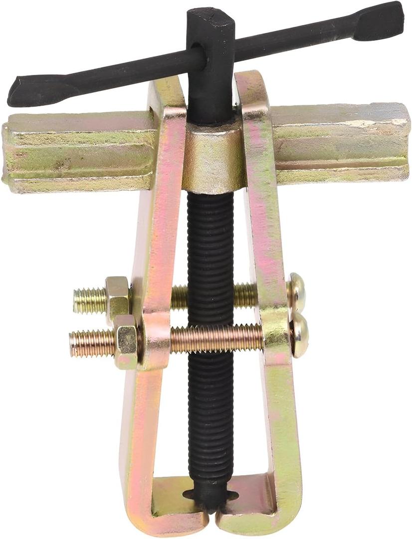 4" 2-Jaw Gear Puller, Adjustable Two Jaw Gear Bearing Pulley Puller Flywheel Removal Tool, 2 Claws Pullers Carbon Steel Separate Lifting Device for Auto Mechanic Maintenance (Yellow)