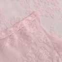 Pink Lace Shower Curtain - Vintage Shower Curtains with Attached Valance, Floral Lace Bath Curtains for Bathroom, Farmhouse Style Shabby Chic Bath Curtain Scalloped Edge, 72 x 72 Inch, 1 Panel