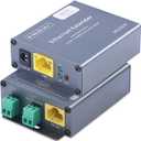 AtNeDcVh Ethernet Range Extender Repeater Kit, Ethernet LAN Range Extension Distance 6560FT 2000m Over Cat5e/6/6e RJ45 Network Cable - 3280FT 1000m Over Twisted Pair Cable UTP IP Extender Adapter