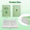 Bible Pillow Book Plush That Opens, Cozy Faith Bible Plushies, for Kids Adults Christian Gifts, Decoration for Bedrooms, Living Rooms (Green)
