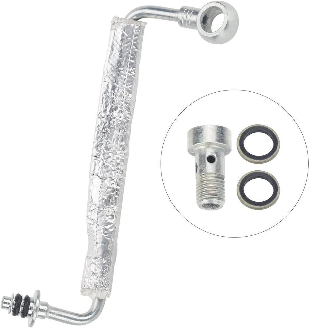 ZONFANT Turbo Oil Feed Pipe Tube, Turbocharger Oil Return Line Compatible With Buick Chevy Vehicle Encore 13-18, Cruze 11-18, Sonic 12-18, Trax 15-18, Replace #55592600 25198546 25200947