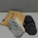 Ozaiic Pilates Socks for Women Non Slip Grip, Yoga Socks with Grippers for Barre, Hospital, Ballet, Dance, Barefoot Workout (One Size, 2p- Black/Gray)