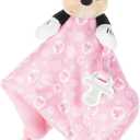 KIDS PREFERRED Disney Baby Minnie Mouse Plush Stuffed Animal Snuggler Lovey Security Blanket - Pink,13.18" x 13.18" x 3.62"