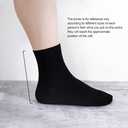Bamboo Low Quarter Thin Ankle Sock for Men and Women Natural Breathable Comfortable Socks 6 Pairs (Black, L)
