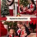 PATPAT Family Christmas Pjs Matching Sets Holiday Jammies Sleepwear Christmas Pajamas for Family Xmas Outfits with Socks (White, XL)