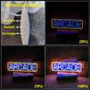 Arcade Neon Sign - Retro Blue & Yellow LED USB Wall Light for Game Rooms & Bars, Hanging Kit Included, Vintage Gift for Gamers & Adults