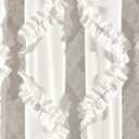 Lush Decor Ruffle Diamond Window Curtain Panel Pair, 63 in x 54 in, White