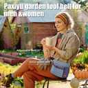 Garden Tool Belt for Men & Women, Denim Wide Adjustable 5-Pocket Waist Tool Apron - Heavy Duty Tool Pouch for Gardening, DIY, Carpenter, Woodworking, Painting, Seamstress, and Crafts (Purple)