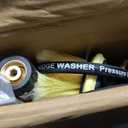 RIDGE WASHER 24 FT Telescoping Pressure Washer Wand, Power Washer Extension Wand with Brush, Telescopic Gutter Cleaner with 3 Stainless Steel Curve Wands, Adjustable Support Belt, 7 Nozzles, 4000 PSI