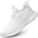 Chopben Women's Walking Shoes Lightweight Breathable Running Shoes Non Slip Athletic Fashion Sneakers Mesh Workout Casual Sports (6, White)