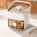 Premium Ice Cube Tray - Freezer Ice Tray Ice Mold Ice Maker for Drinks Whiskey Beer Cocktail Coffee, Transparent Sealed Lid Design for Keep Ice Clean, With Tweezers and 2 Ice Trays Storage