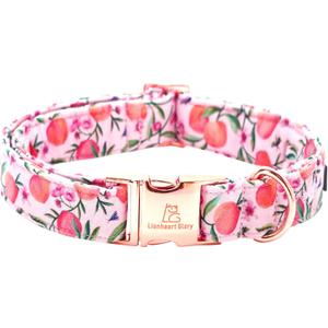 Lionheart Pink Dog Collar - Soft, Durable, Adjustable for Large Dogs (Large (Pack of 1, Peach)