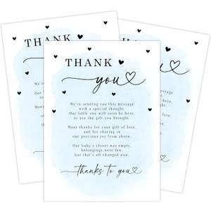 Your Main Event Prints Baby Shower Thank You Cards with Envelopes - Elegant and Convenient Gratitude Notes for Baby Showers (Blue)