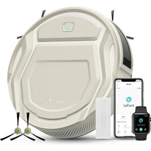 Lefant Robot Vacuum, Slim Quiet, 3 Adjustable Strong Suction Levels, Robot Vacuum Cleaner Ideal for Pet Hair Hard Floor and Daily Cleaning, WiFi/App/Alexa/iWatch Control, M210 Pro