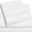 1500 Supreme Collection Full Sheet Sets White - Luxury Hotel Bed Sheets and Pillowcase Set for Full Mattress - Extra Soft, Elastic Corner Straps, Deep Pocket Sheets, Full White