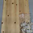 MAONAME Decorative Wooden Display Riser, Farmhouse Wood Pedestal Stand for Display, Rustic Wash White Tray Riser for Kitchen, Home Table Decor, Short and Tall Footed