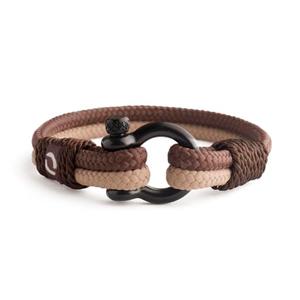 Mens Rope Bracelet - Stainless Steel Black Shackle, Extremely Durable and Scratch Resistant Waterproof Paracord, Handmade, Nautical Wristband for Men B-6-6 Pack of 3