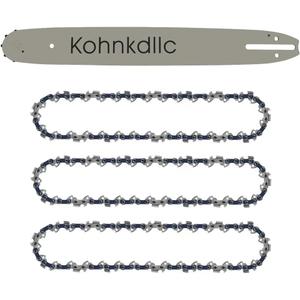 3 Pack 16 inch 325 .058 Inch 66 Drive Links Chainsaw Chains and 1 Guide bar 168RNBK095 for Husqvarna 55 Rancher 346XP EL16 T540XP