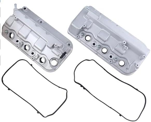 Engine Valve Cover Set with Gaskets (Front & Rear) FIT 2008-2017 Honda Accord Odyssey Pilot Ridgeline, 2012-2015 Acura TL RDX 3.5L V6, Replaces 12310-R70-A00 12310-R70-A10 12320-R70-A00