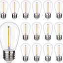 CLSETAIC4.64.6 out of 5 stars(2,694)Shatterproof LED String Lights, Waterproof, Warm White 2200K, 70LM, E26 Base - 15 Pack