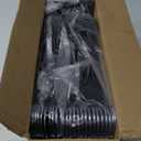 Zober Velvet Hangers 50 Pack - Black for Coats, Pants & Dress Clothes - Non Slip w/ 360 Degree Swivel, Holds up to 10 lbs - Strong Felt Hangers for Clothing