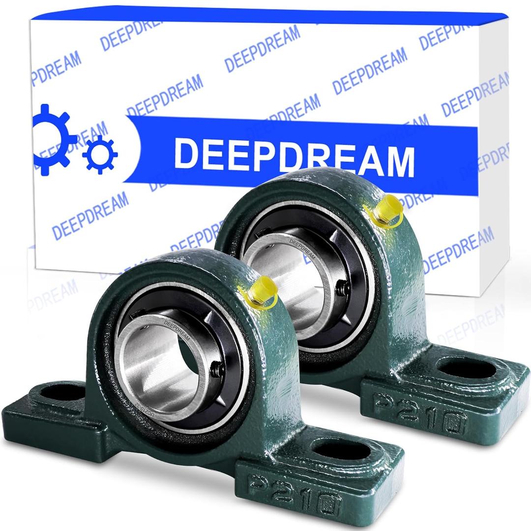 2Pcs UCP210-32 Pillow Block Bearing 2" Inch Bearing Housing Mounted Bearings Pillow Block Bearings Chrome Steel Bearings with 2" Bore Self Alignment