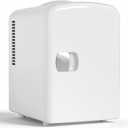 Antarctic Star 4L/6 Can Portable Mini Fridge,Personal Compact Refrigerator,Small Cooler for Food,Drinks or Skin Care, AC/DC for Bedroom, Car, Office & Dorm, White