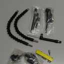 21Pcs Right Angle Drill Attachment Set Include 2Pcs Flexible Drill Bit Extension 3Pcs 360 Rotatable Socket Adapter 2Pcs Hex Shank 105 Right Angle Attachment 10 Screwdriver Bits(COLOR:black)