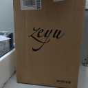 zeyu Black Outdoor Post Lights, 22 Inch Pole Lights Outdoor, Lamp Posts Outdoor Lighting for Patio Pathway, Die-Cast Aluminum with Seeded Glass Shade, ZW105P-M BK (Black - No Function)