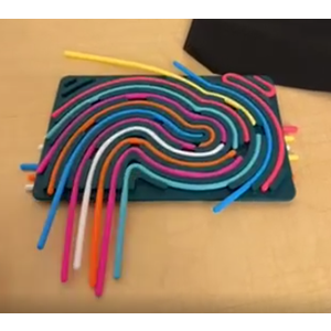 Sensory Activity Board, Silicone Sensory Fidget Toy for Kids, ADHD & Autism, Calming for Anxiety, Silent, No Mess, Sensory Toys for Kids 3+ & Adults with 20 Strings Green