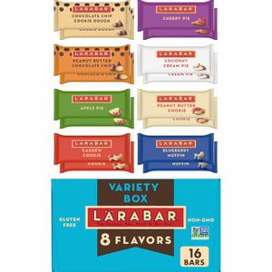 Larabar Fruit and Nut Bars Variety Pack, Gluten Free and Vegan, 26.4 oz, 16 Ct (EXP 08/09/26)