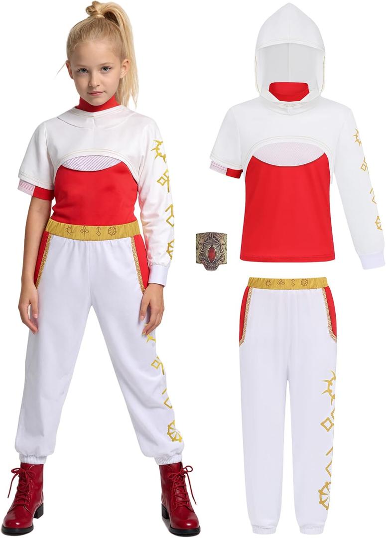 Mosong Girls Halloween Costume for Cheerleader Costume Kids Cute Dress up Accessories
(XXXL)