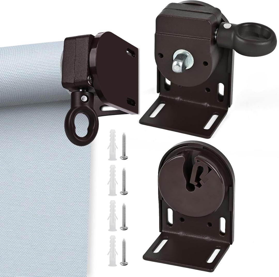 Universal Replacement Installation Accessories for Indoor/Outdoor Sunshade and Roller Blinds (Brown)