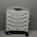 Travel Portable Mobile Storage Folding Handcart Roll Utility Heavy Duty ,Wite