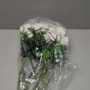 Daifunli 10pcs Real Lifelike Peonies Artificial Flowers, Faux Austin Rose with Long Stem Look Real Fake Flower for Christmas Valentines Arrangement Wedding Party Home Kitchen Decor(White)