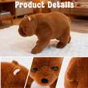 Stuffed Animal Brown Bear 15.5 Inch Soft Realistic Walking Plush Bear, Cuddly Plush Bear for Kids and Adults, Durable Washable Wildlife Decor Gift for Christmas, Valentines Day, Childrens Day