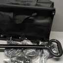 Wagons Carts Foldable, Lightweight Portable Utility Shopping Cart with Wheels, Folding Grocery Wagon Cart for Grocery, Camping, Shopping, Beach, Garden, Sports Black (100L)